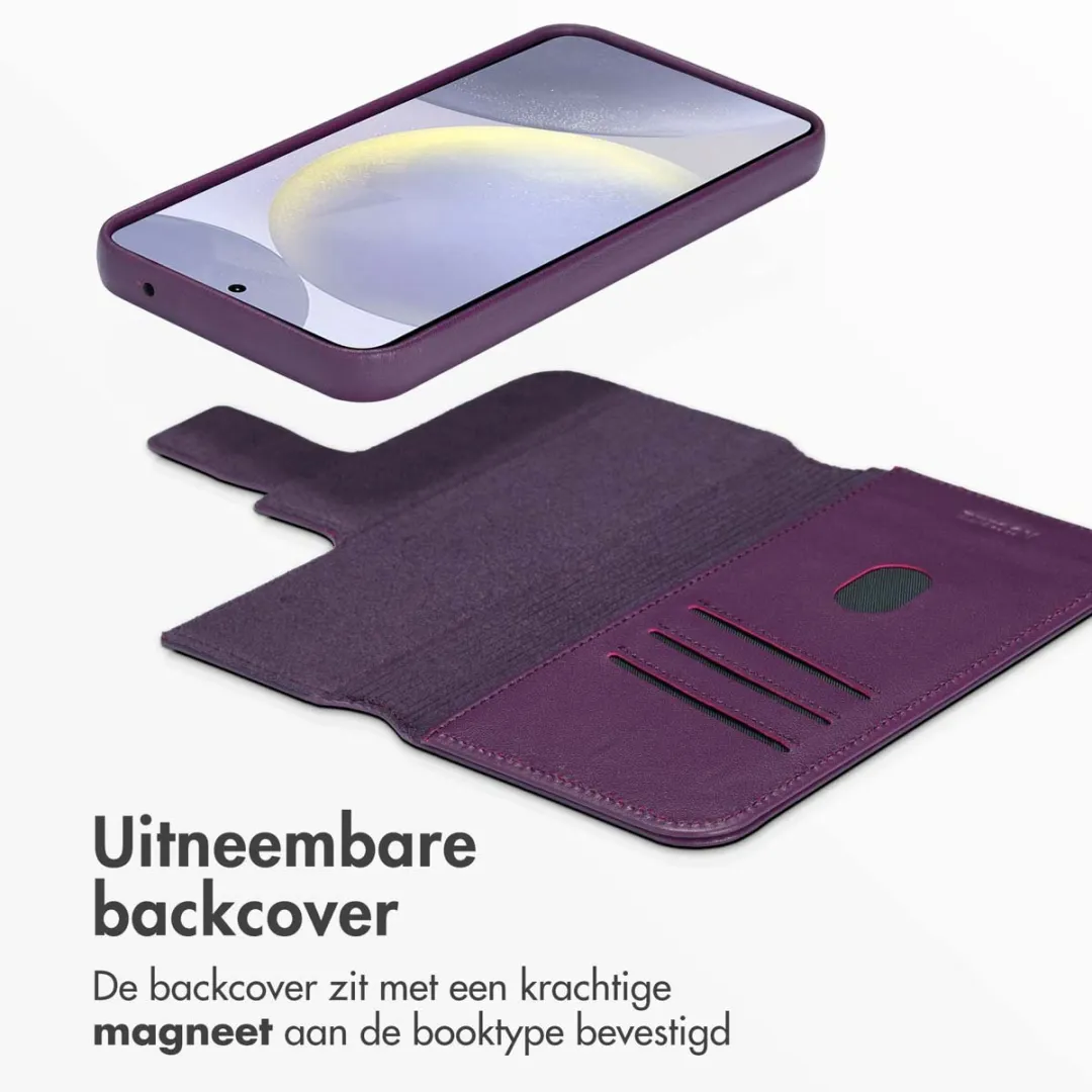 Accezz Hoesje Samsung Galaxy S24 Plus - Leather Bookcase 2-in-1 - Heath Purple