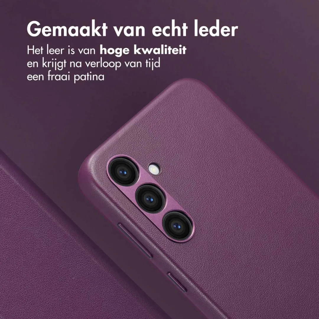 Accezz Hoesje Samsung Galaxy S24 Plus - Leather Bookcase 2-in-1 - Heath Purple