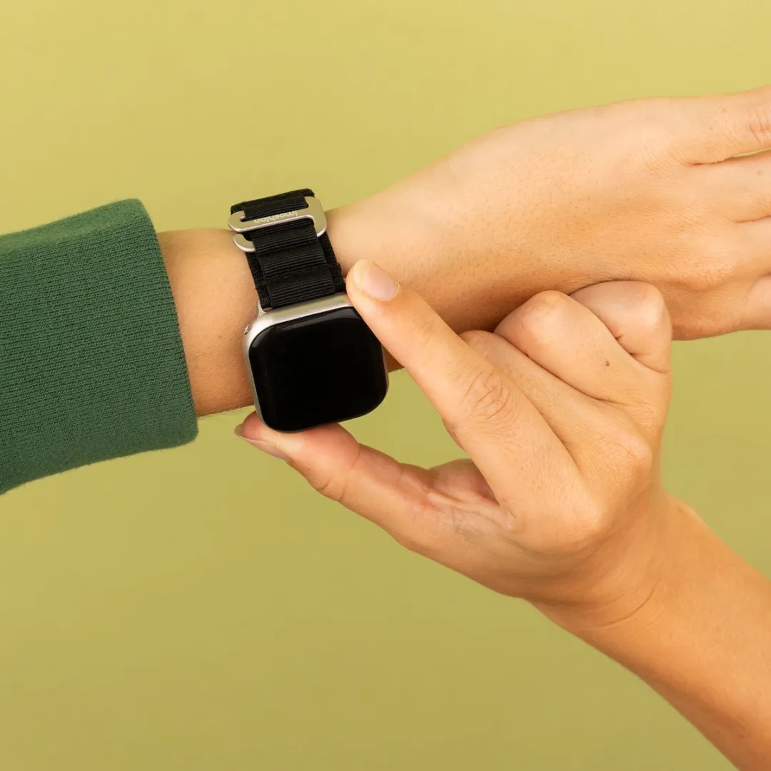 Imoshion Nylon Bandje Apple Watch 42mm - Zwart