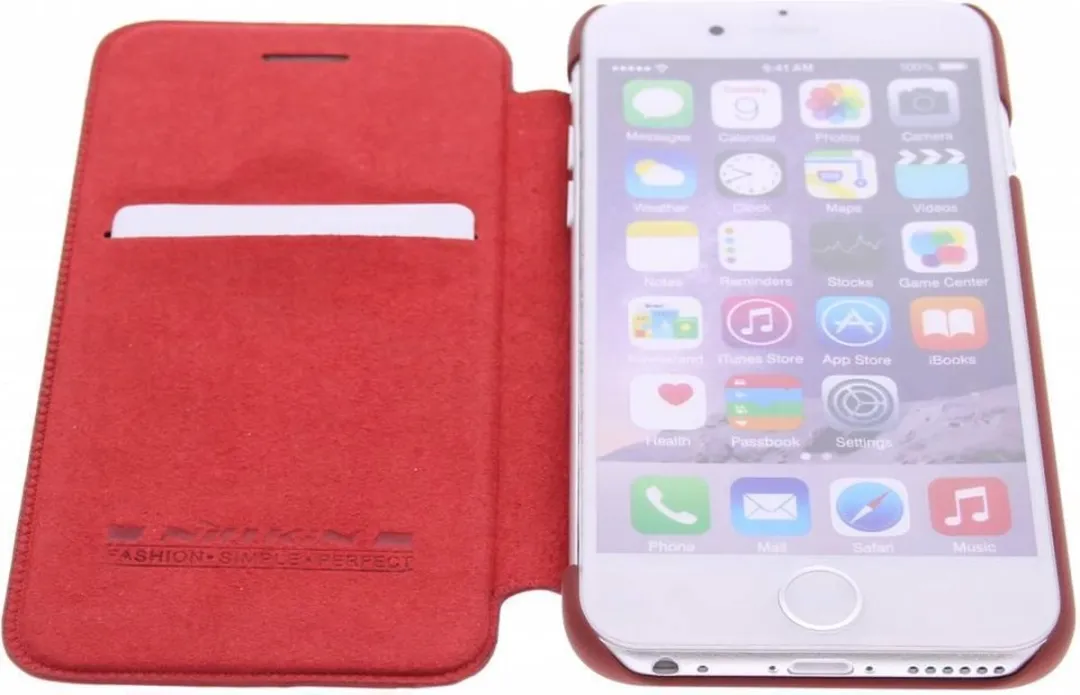 Nillkin Qin Leather Slim Booktype Hoes iPhone 6 - Rood