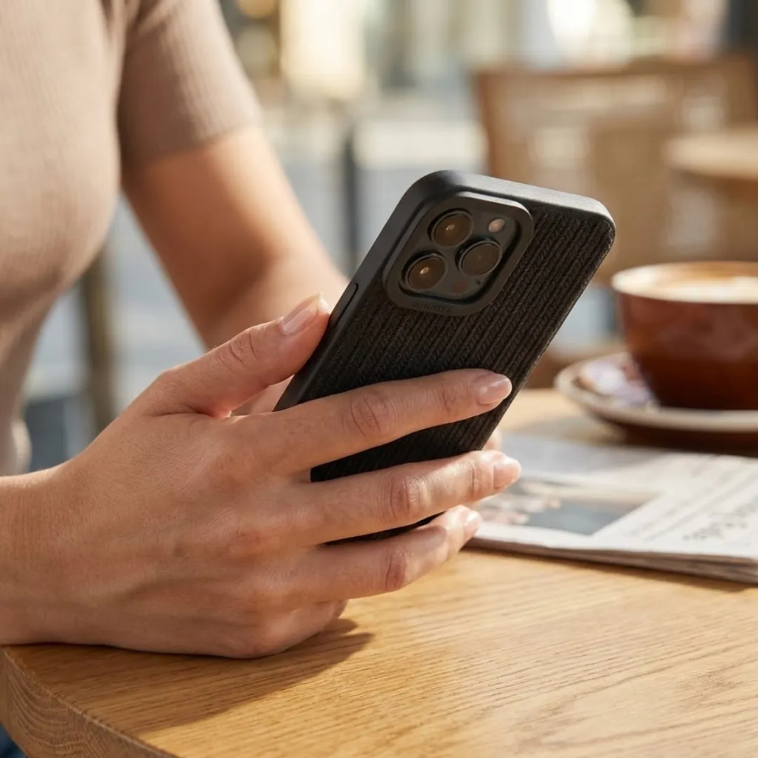NUVEX iPhone 12 Pro Hoesje Set - Grijs/Zwart - Kaartvak - afbeelding 6 van 6