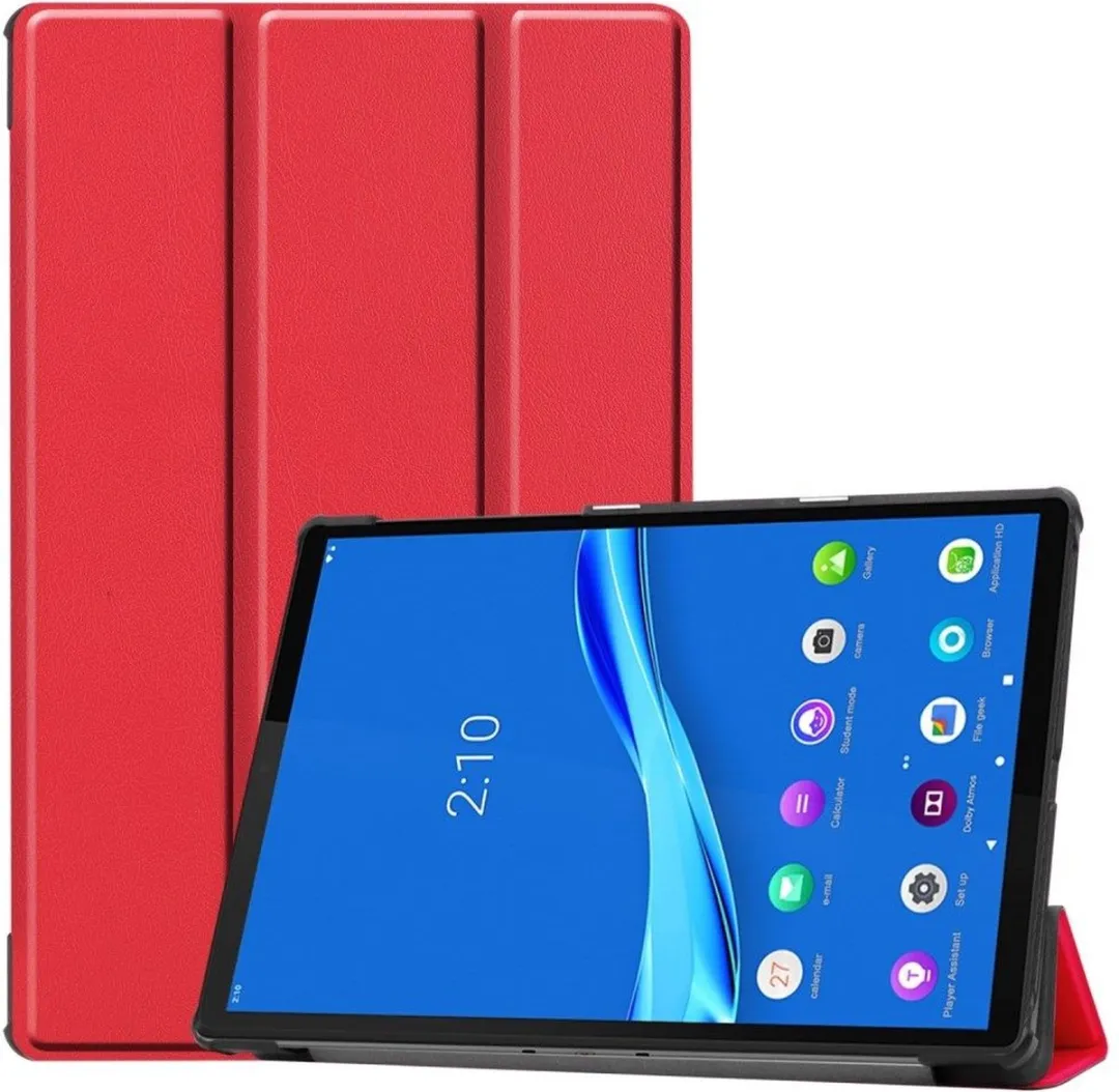 Just in Case Lenovo Tab M10 Plus Smart Tri-Fold Hoesje 7833327 - Rood - afbeelding 6 van 6