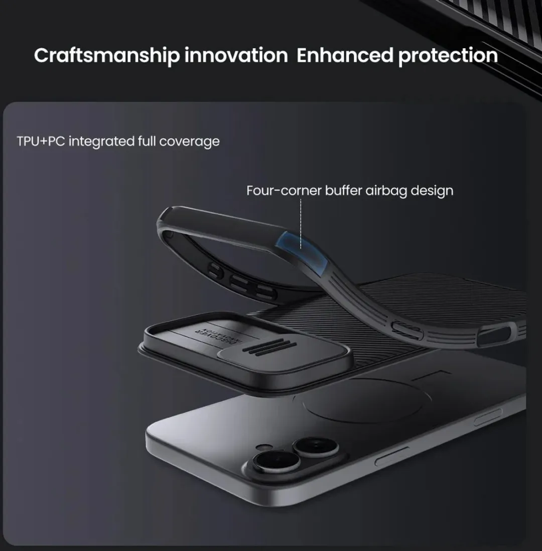 Nillkin CamShield Magnetisch Hoesje iPhone 16 - Zwart