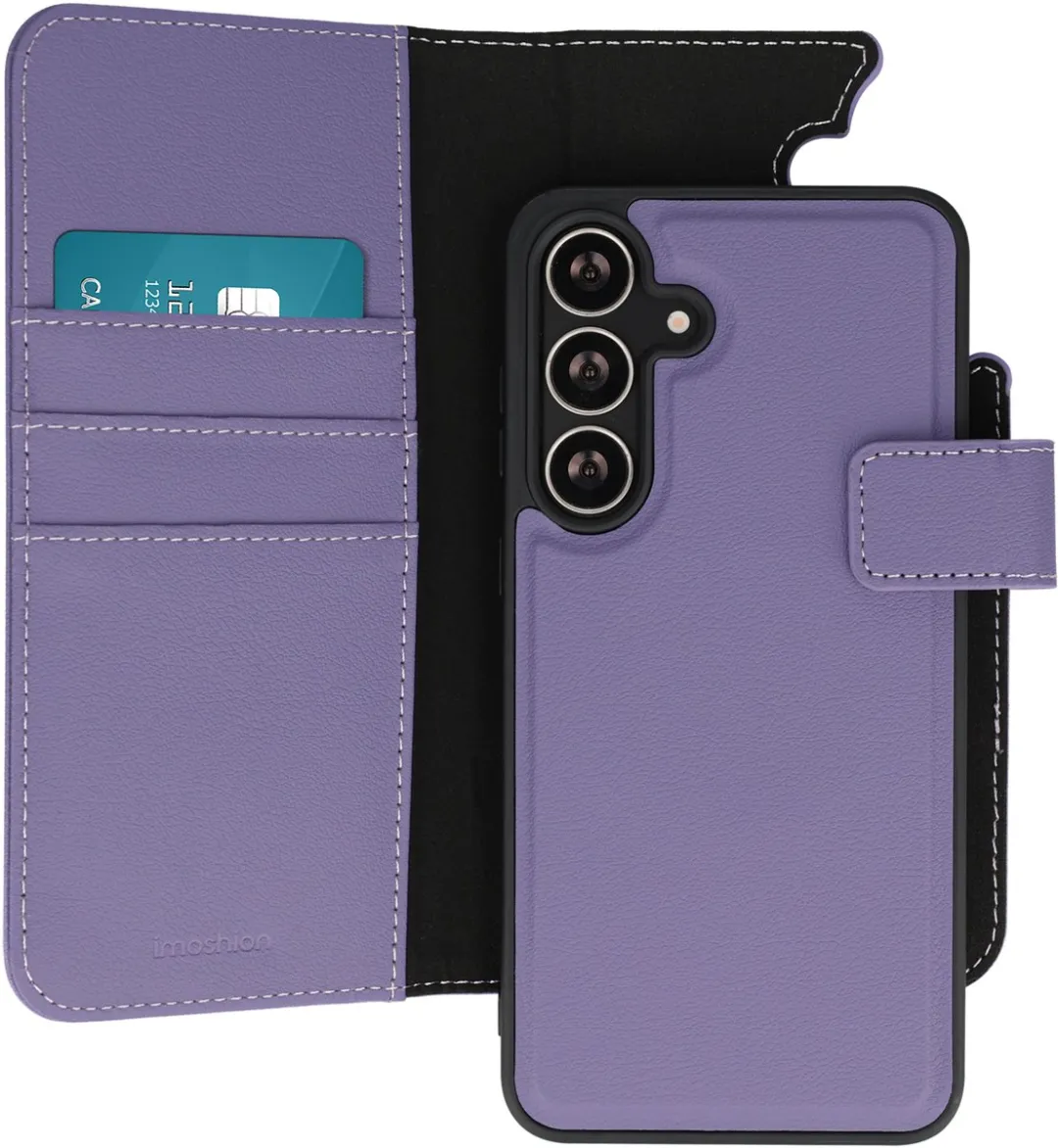 Imoshion Bookcase Hoesje Samsung Galaxy S25 FE - Paars - 3 Pasjes