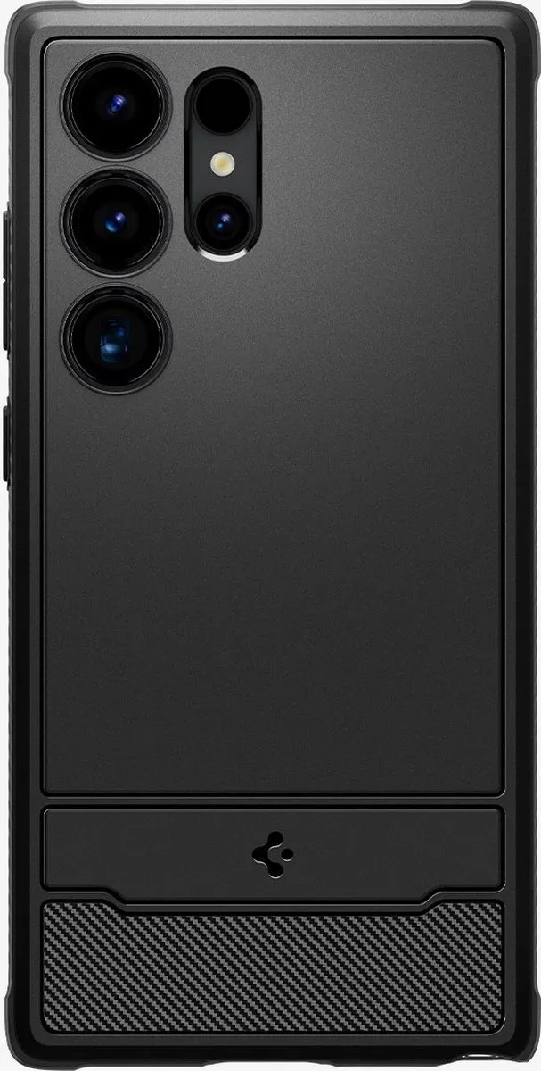 Spigen Rugged Armor ACS07286 Hoesje - Samsung Galaxy S24 Ultra - Zwart
