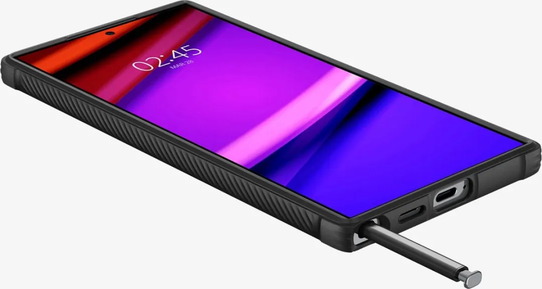 Spigen Rugged Armor ACS07286 Hoesje - Samsung Galaxy S24 Ultra - Zwart