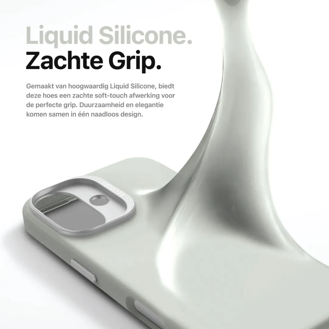 Decoded Siliconen Hoesje iPhone 16 Plus - Stone Grijs - afbeelding 6 van 6