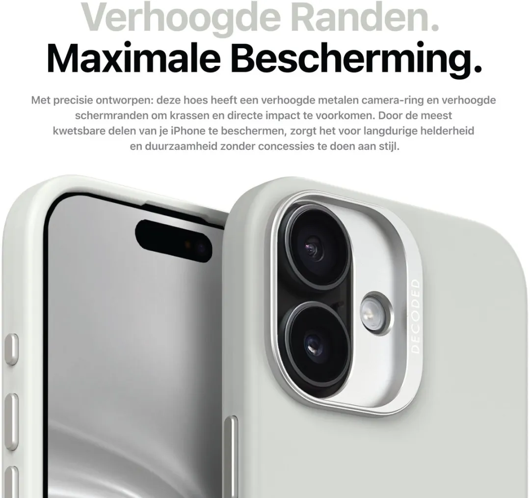 Decoded Siliconen Hoesje iPhone 16 Plus - Stone Grijs - afbeelding 4 van 6