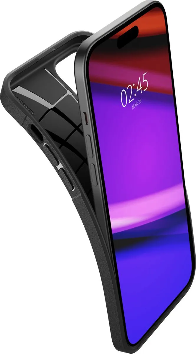 Spigen Core Armor ACS06479 Hoesje - iPhone 15 - Zwart