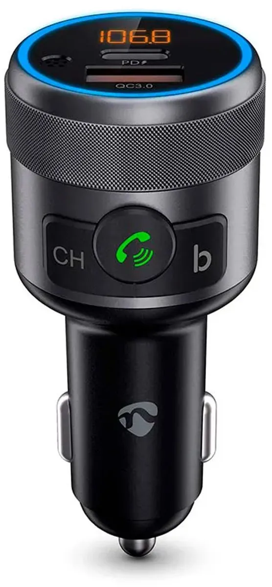 Nedis FM-Audiotransmitter Auto - Handenvrij bellen - Bluetooth - Zwart