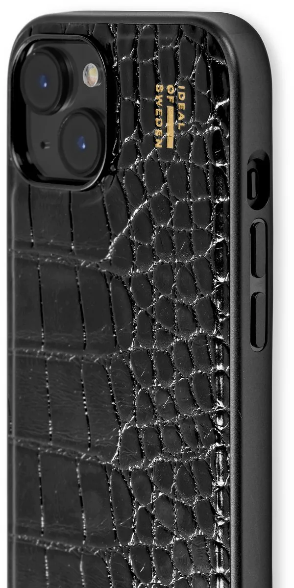 iDeal of Sweden Vegan Leather Case MagSafe iPhone 13/14/15/16E - Zwart Croc