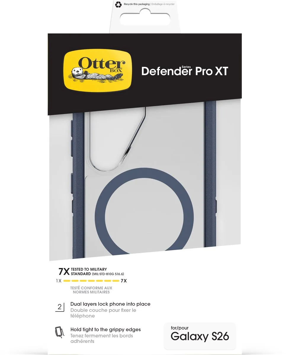 OtterBox Defender Pro XT Clear Series 77-99901 - Samsung Galaxy S26 - Transparant/Blauw