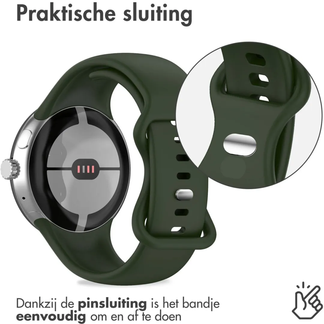 Imoshion Siliconen Bandje Google Pixel Watch 41mm - S - Donkergroen