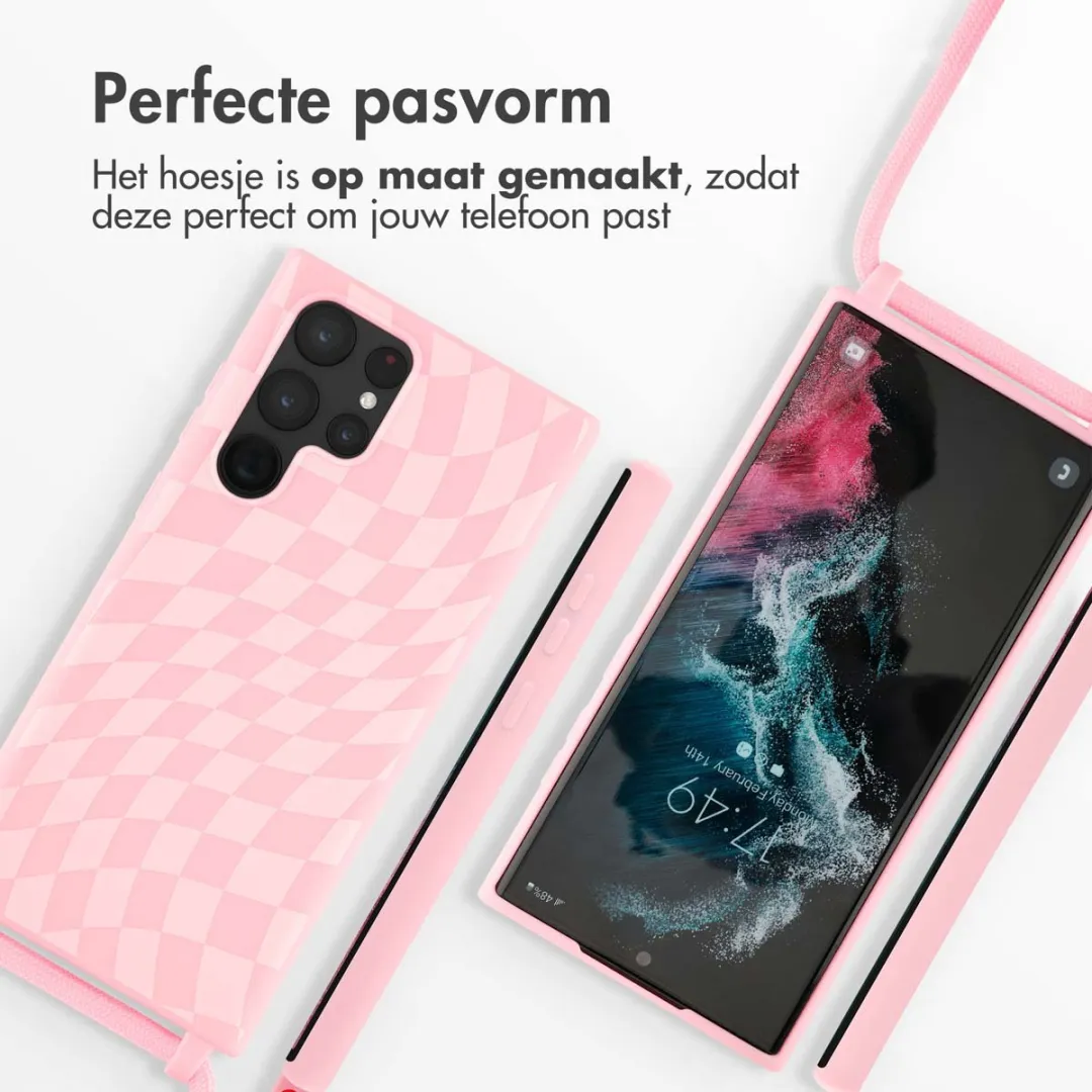 Imoshion Hoesje Samsung Galaxy S22 Ultra - Siliconen Retro Pink
