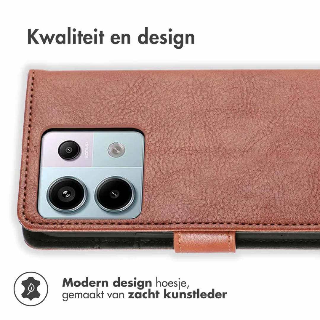 Imoshion Hoesje Xiaomi Redmi Note 13 Pro/Poco X6 - 3 Pasjes - Bruin