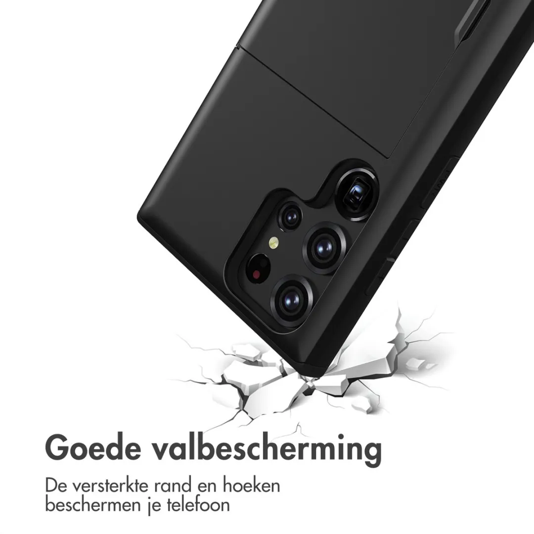 Imoshion Hoesje Samsung Galaxy S22 Ultra - Pasjeshouder 2 Stuks - Zwart
