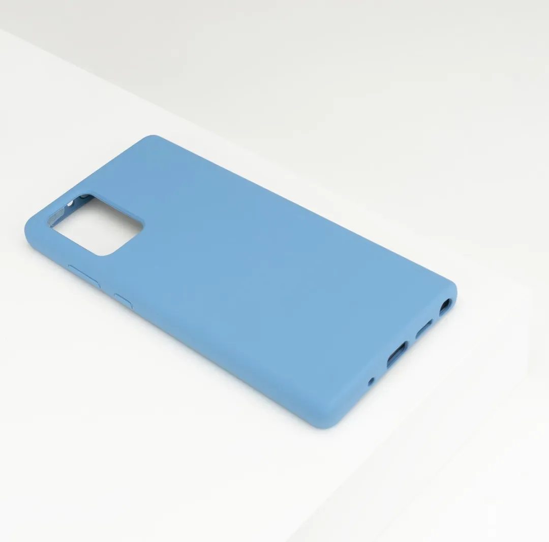 BMAX Siliconen Hard Case Samsung Galaxy Note20 - Blauw - afbeelding 6 van 6