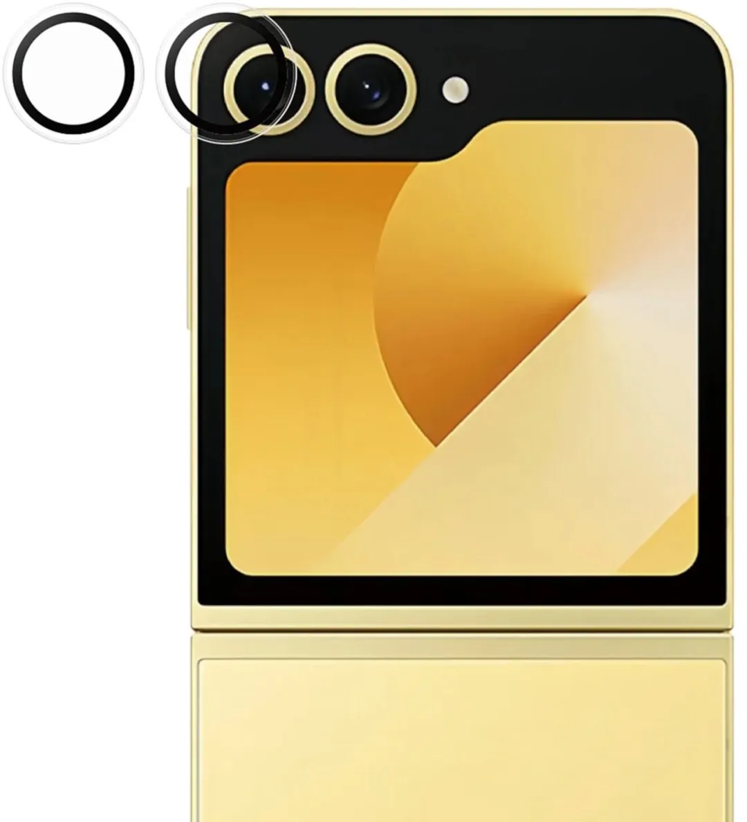 PanzerGlass Camera Protector Hoops Optic Rings geschikt voor Samsung Galaxy Z Flip 7 FE - Transparant