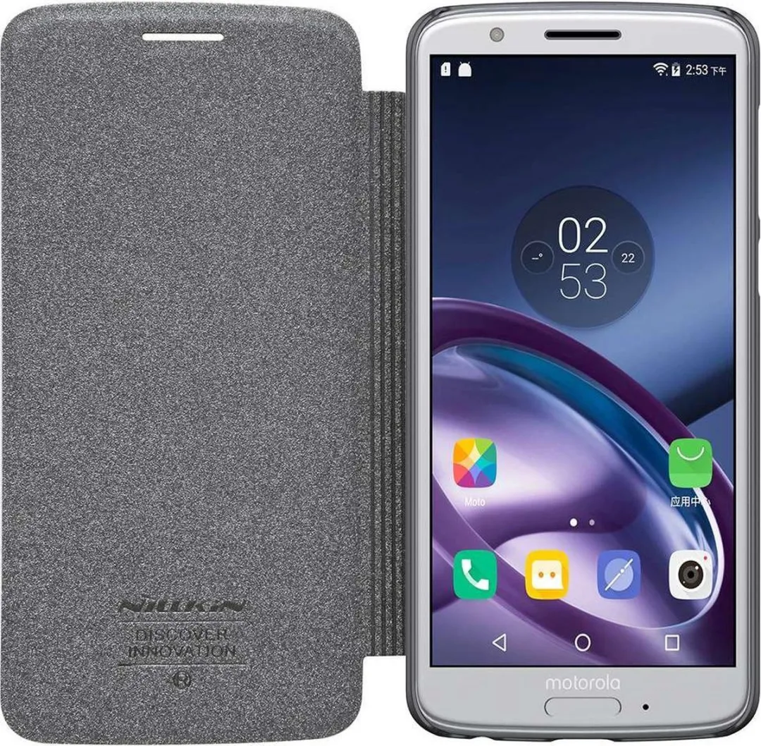 Nillkin Sparkle Series Hoesje Motorola Moto G6 - Zwart - afbeelding 2 van 6