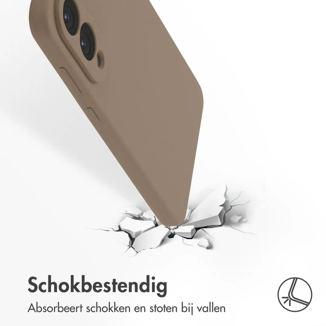 Accezz Hoesje Samsung Galaxy S25 Edge - Lichtbruin
