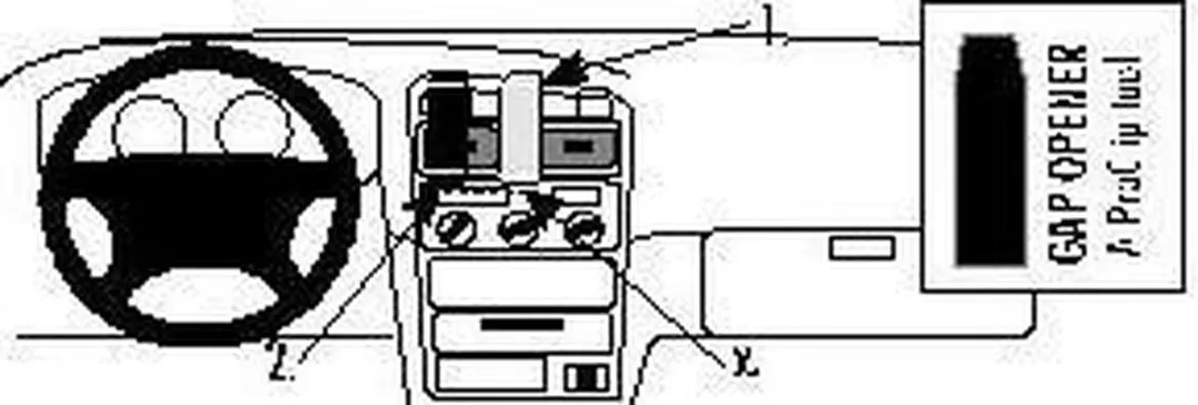 Brodit ProClip Toyota Avensis 1998-2002 Houder - Zwart - afbeelding 2 van 2