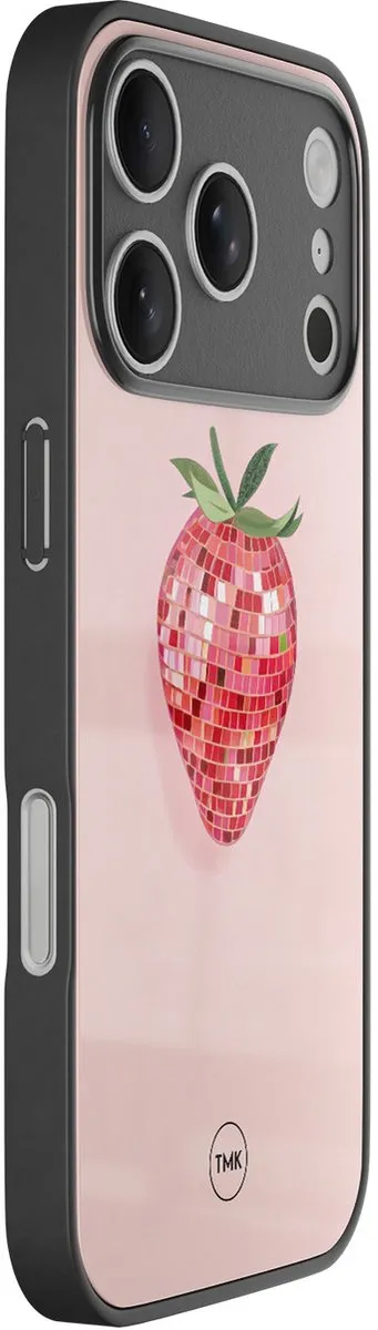 Casevibes iPhone 17 Pro Hoesje - Disco Aardbei - Paars - TPU Glossy