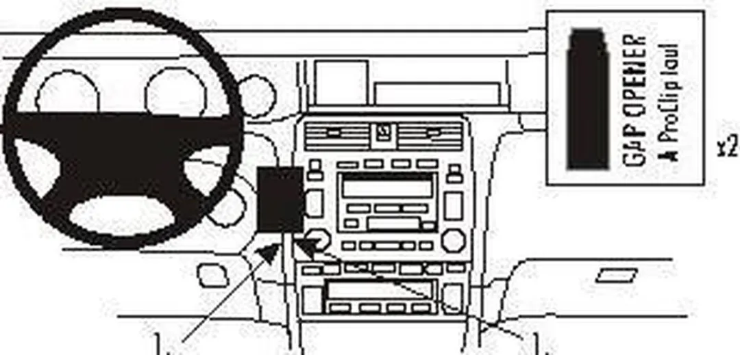 Brodit ProClip 852890 Toyota Avalon 2000-2007 Center Mount