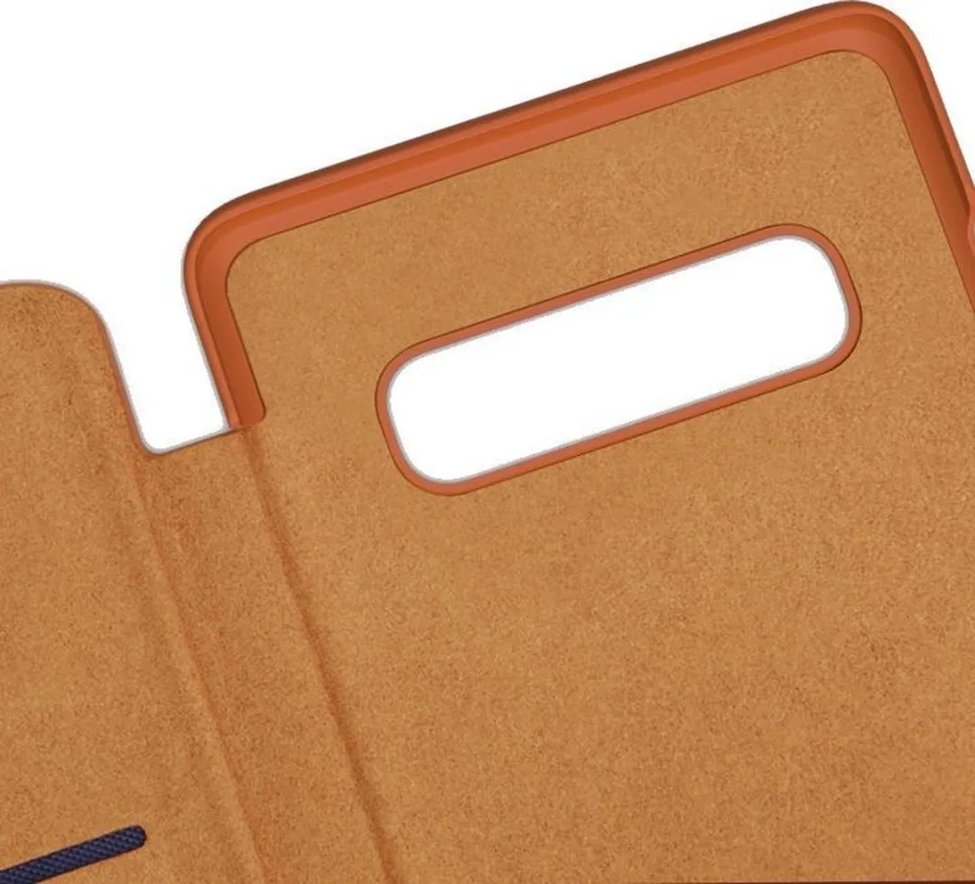 Nillkin Qin Hoesje Samsung Galaxy S10e - Bruin