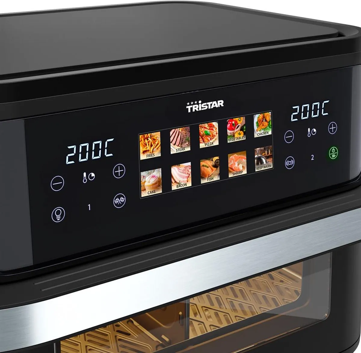 Tristar Dualzone Flex FR-9078 Airfryer 2800W - 8 Programma's - Zwart & RVS - afbeelding 6 van 6