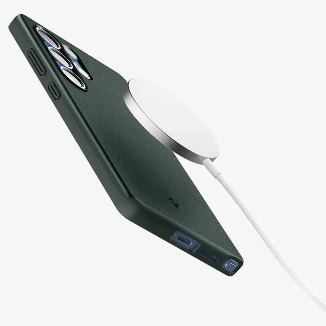Spigen Thin Fit Backcover ACS08947 - MagSafe - Samsung Galaxy S25 Ultra - Abyss Green