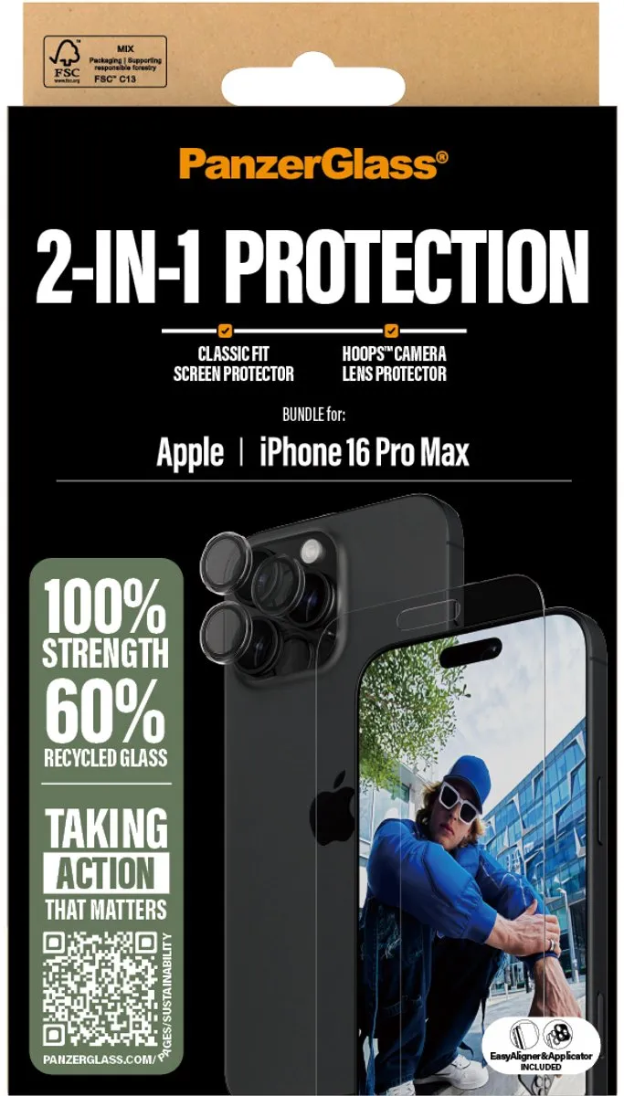 PanzerGlass iPhone 16 Pro Max Schermbeschermer - 1 Stuk