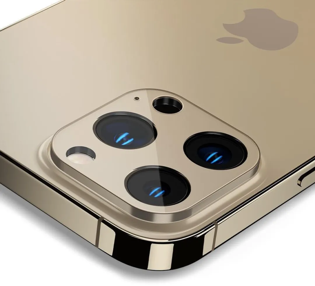 Spigen iPhone 13 Pro/Pro Max Camera Lens Glasbeschermer - Goud - 2 Stuks - afbeelding 5 van 6