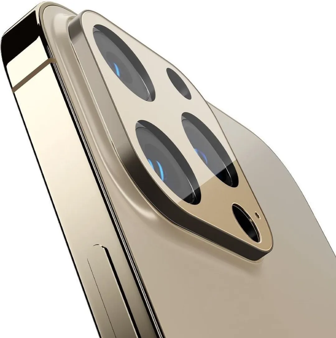 Spigen iPhone 13 Pro/Pro Max Camera Lens Glasbeschermer - Goud - 2 Stuks - afbeelding 3 van 6