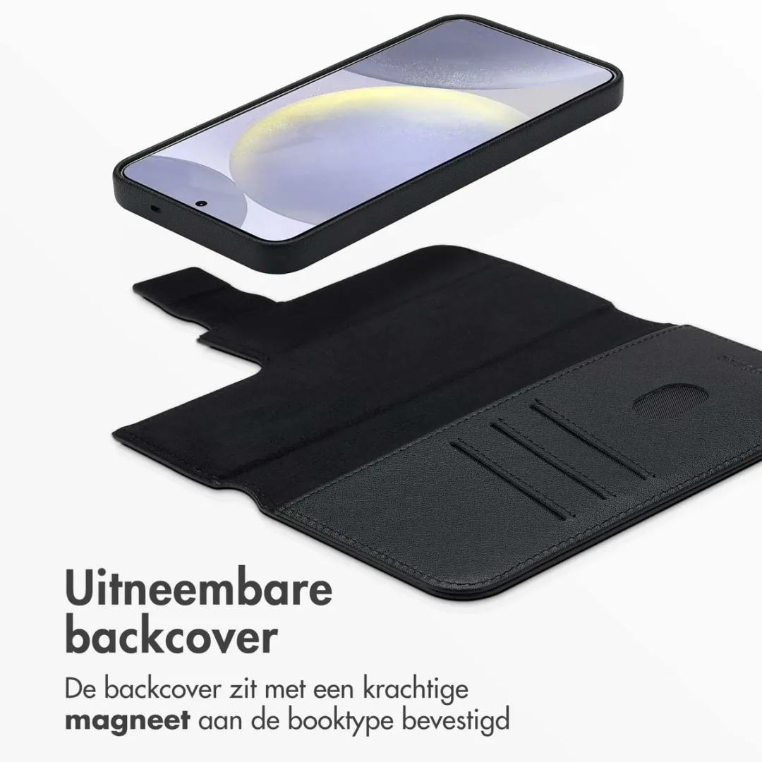 Accezz Galaxy S25 Plus Leather Bookcase 2-in-1 Hoesje - Zwart