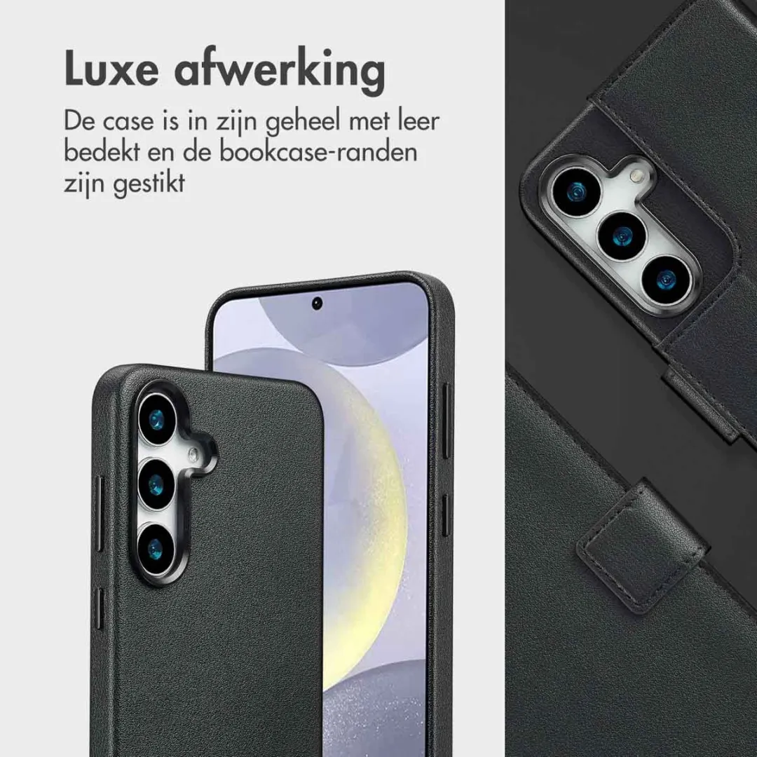 Accezz Galaxy S25 Plus Leather Bookcase 2-in-1 Hoesje - Zwart