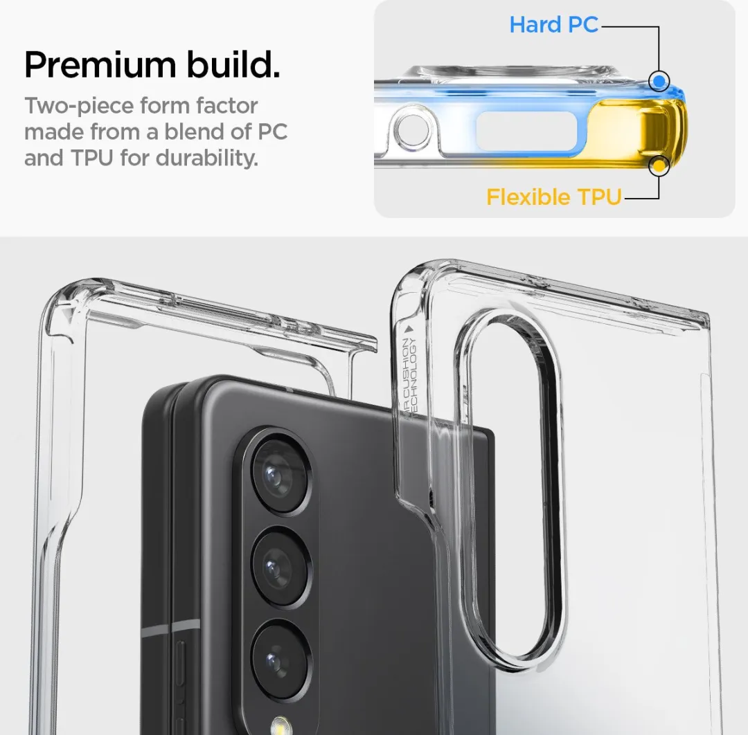 Spigen Ultra Hybrid Samsung Galaxy Z Fold4 - Transparant - afbeelding 6 van 6