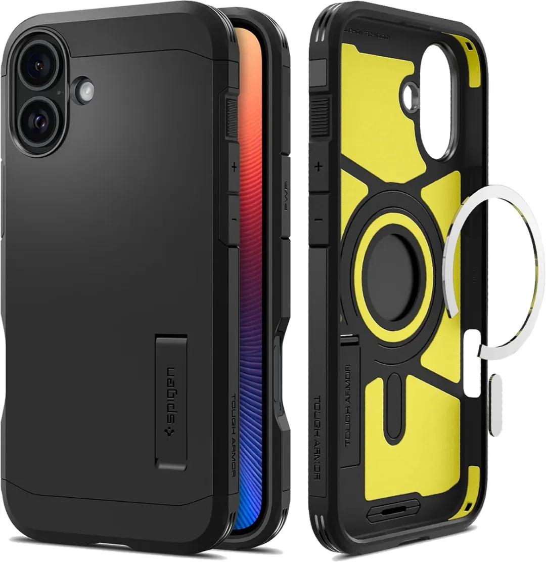 Spigen Tough Armor ACS08216 Hoesje - iPhone 16 - Zwart