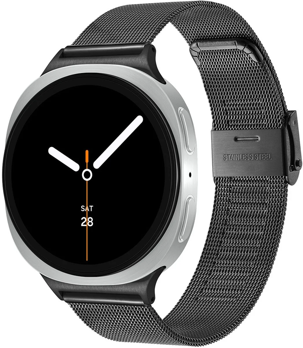 Samsung Galaxy Watch 8 LTE SA.L330SBM20 Mesh 44mm - Zilver/Zwart