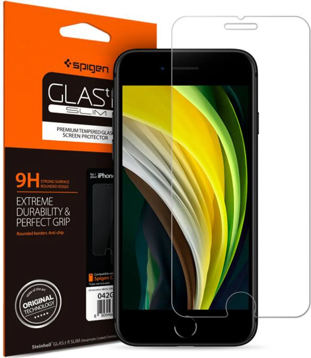 Spigen Glas.tR Slim AGL01374 iPhone Beschermglas