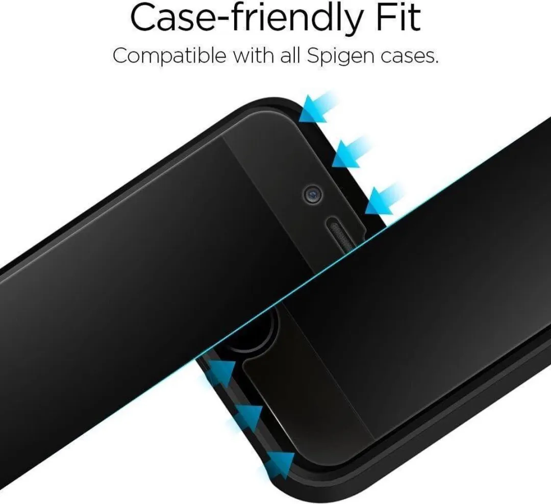 Spigen Glas.tR Slim AGL01374 iPhone Beschermglas - afbeelding 6 van 6