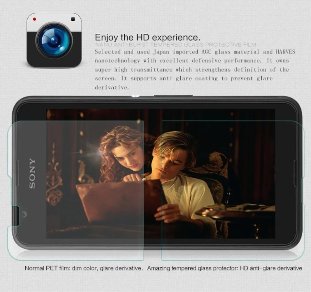 Nillkin HG-SP SON-E4G Tempered Glass Screenprotector - 9H Nano - afbeelding 6 van 6