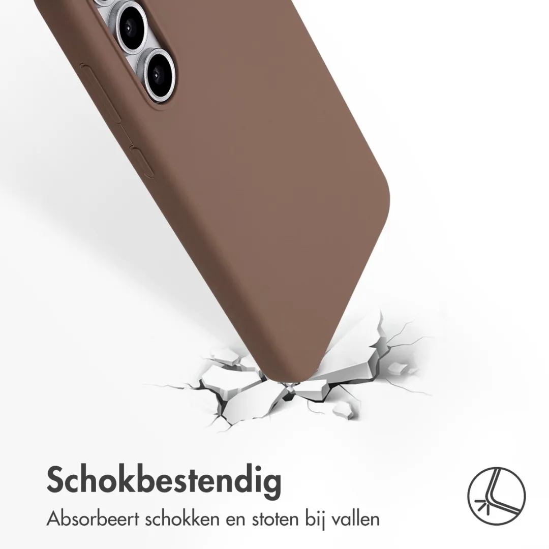 Accezz Hoesje Samsung Galaxy S24 FE Lichtbruin - Magnetische Ring