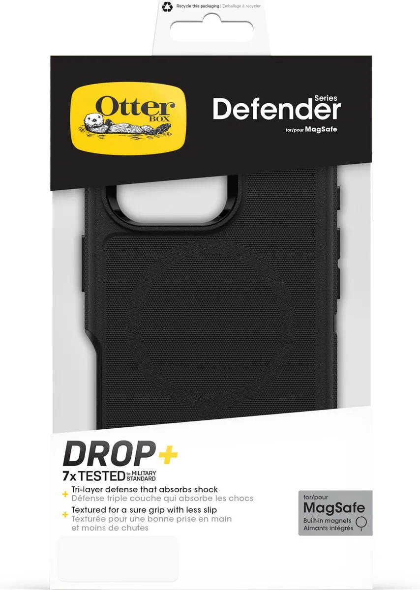 OtterBox Defender MagSafe iPhone 16 Pro Hoesje - 12183 - Zwart