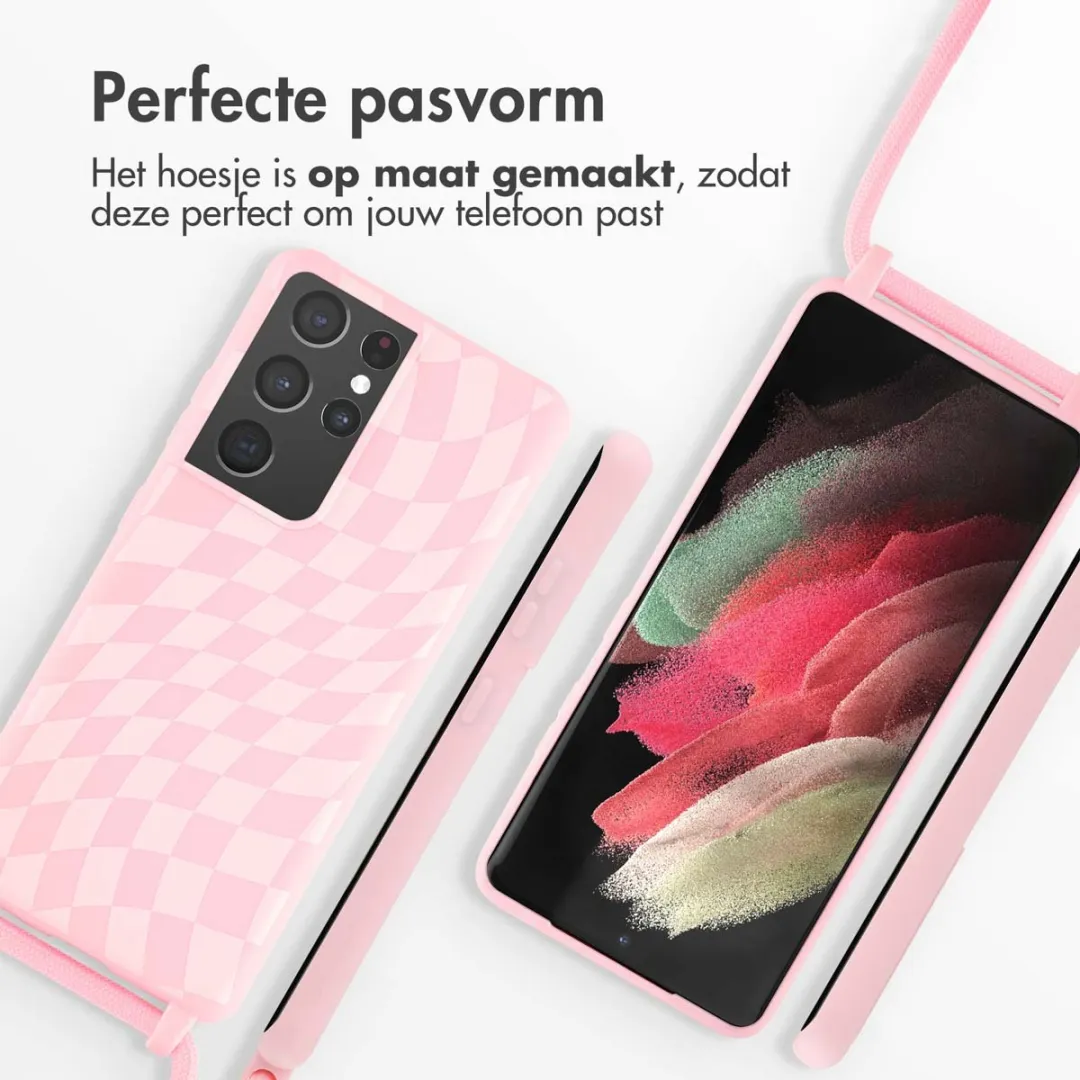 Imoshion Hoesje Samsung Galaxy S21 Ultra - Siliconen Retro Pink