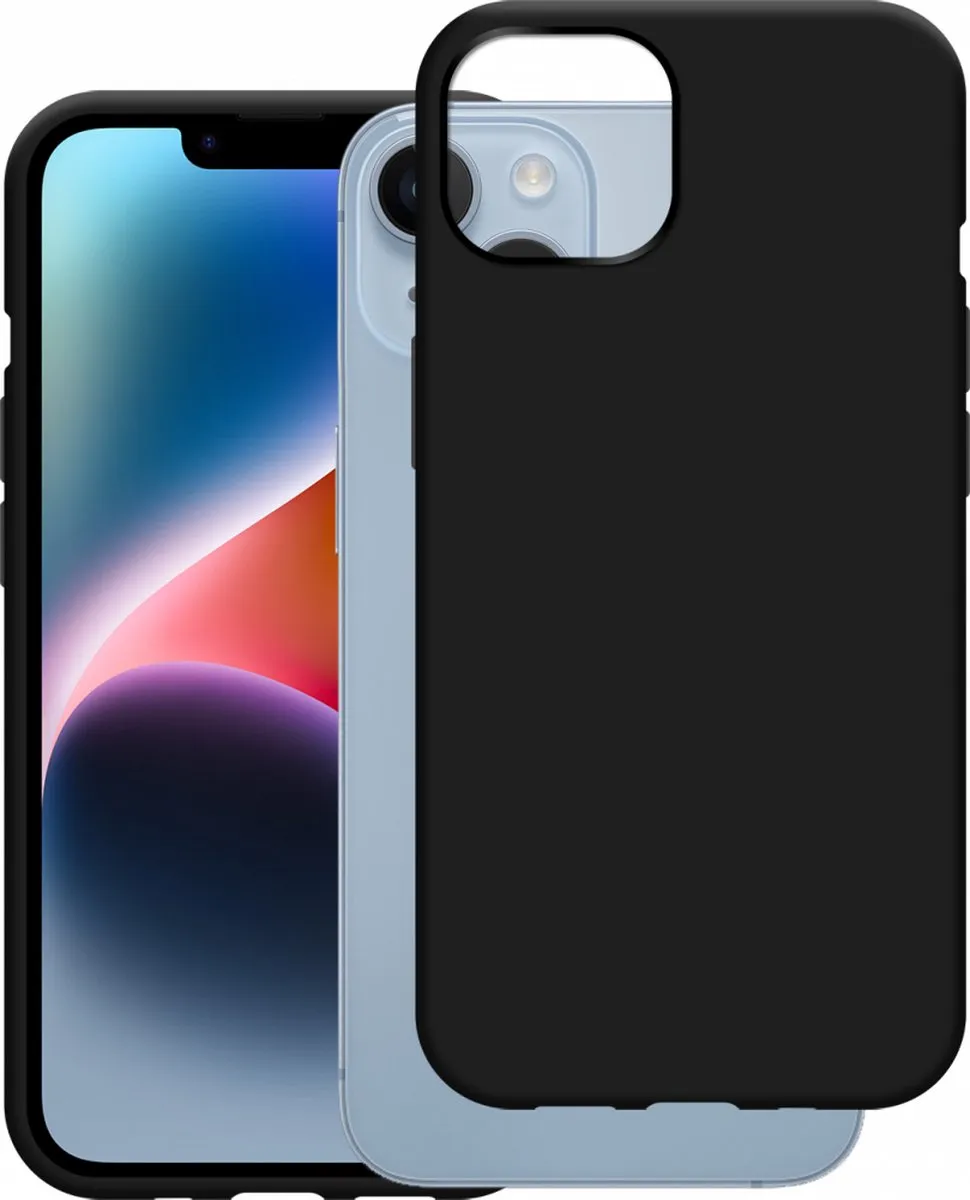 Just in Case Cazy iPhone 14 Hoesje Siliconen - Zwart