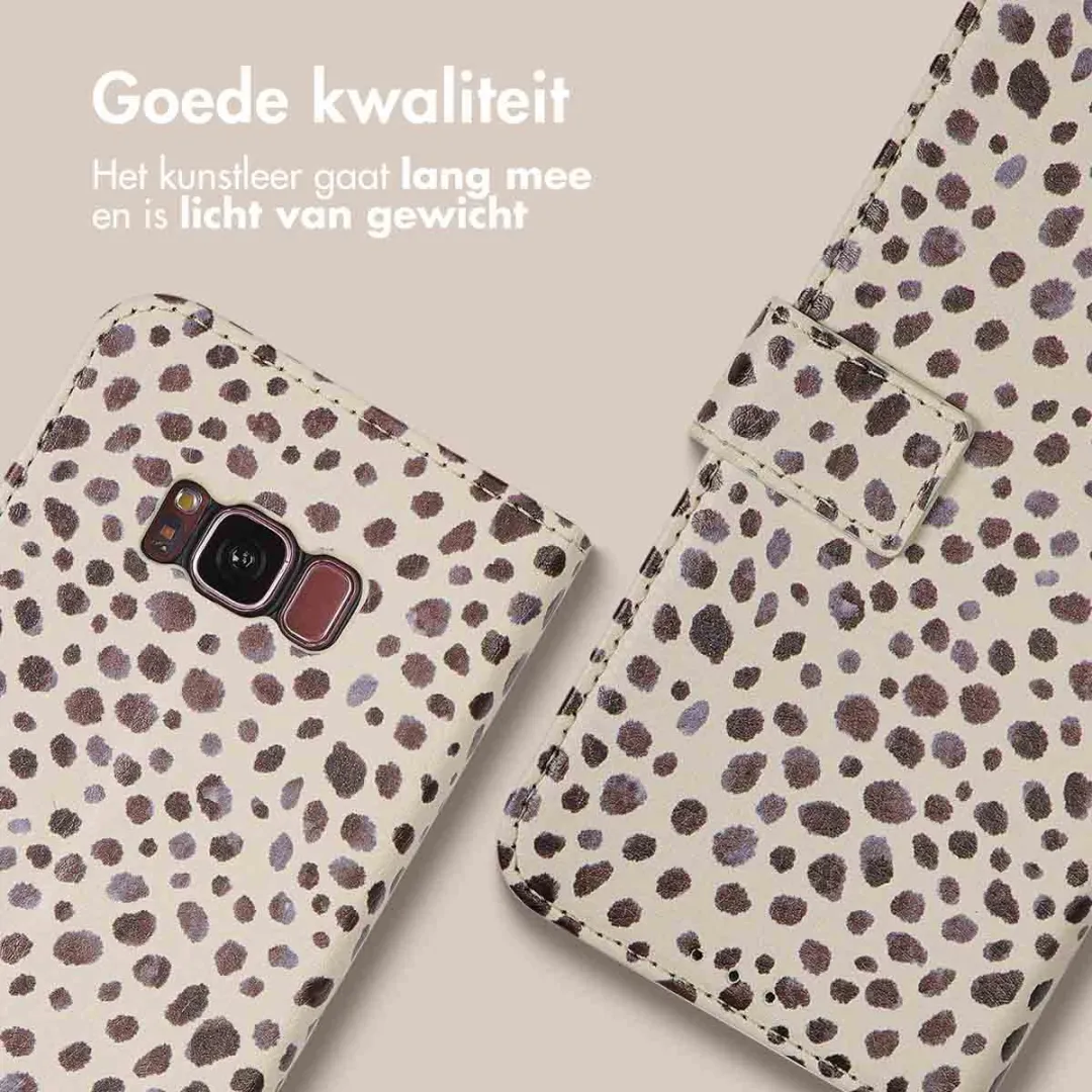 imoshiion Hoesje Samsung Galaxy S8 - 3 Pasjes - Black And White Dots