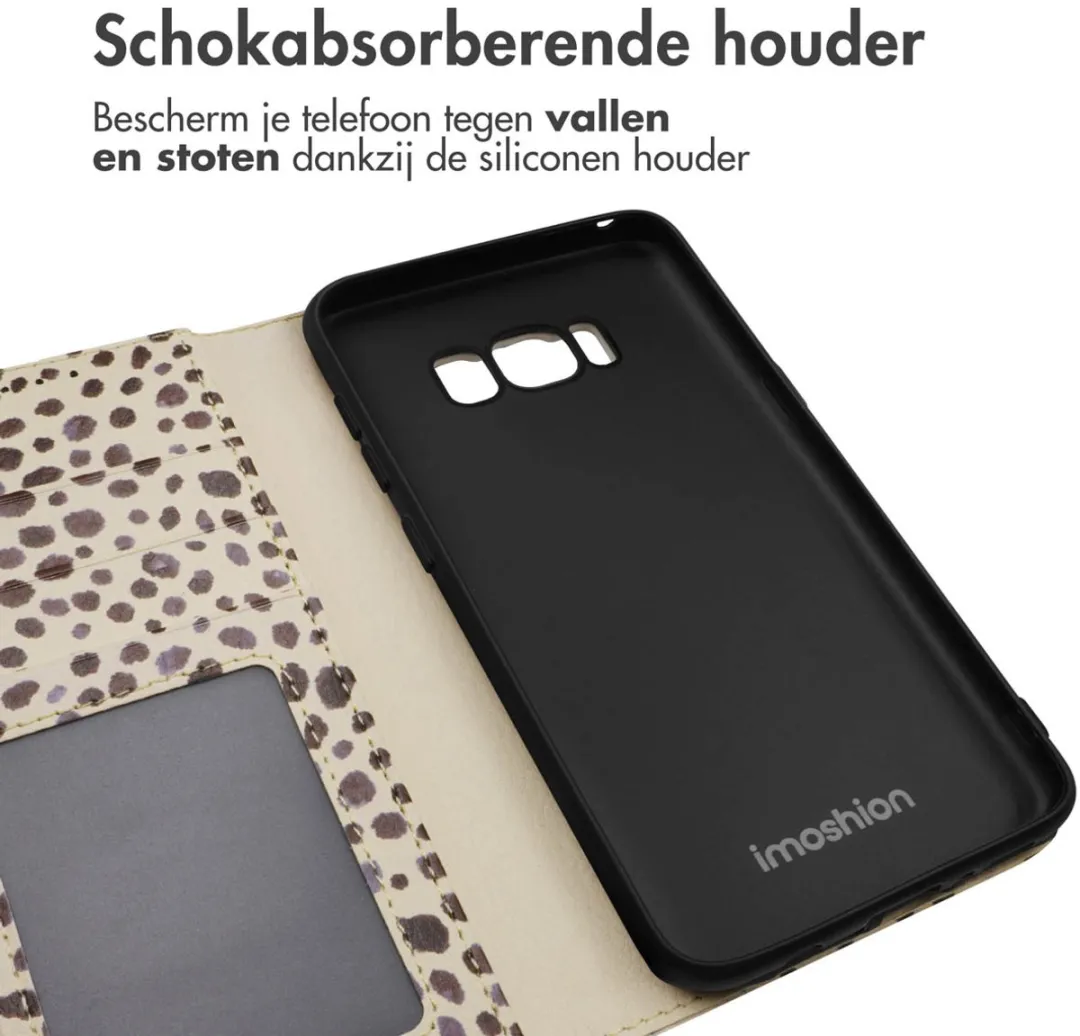 imoshiion Hoesje Samsung Galaxy S8 - 3 Pasjes - Black And White Dots - afbeelding 6 van 6