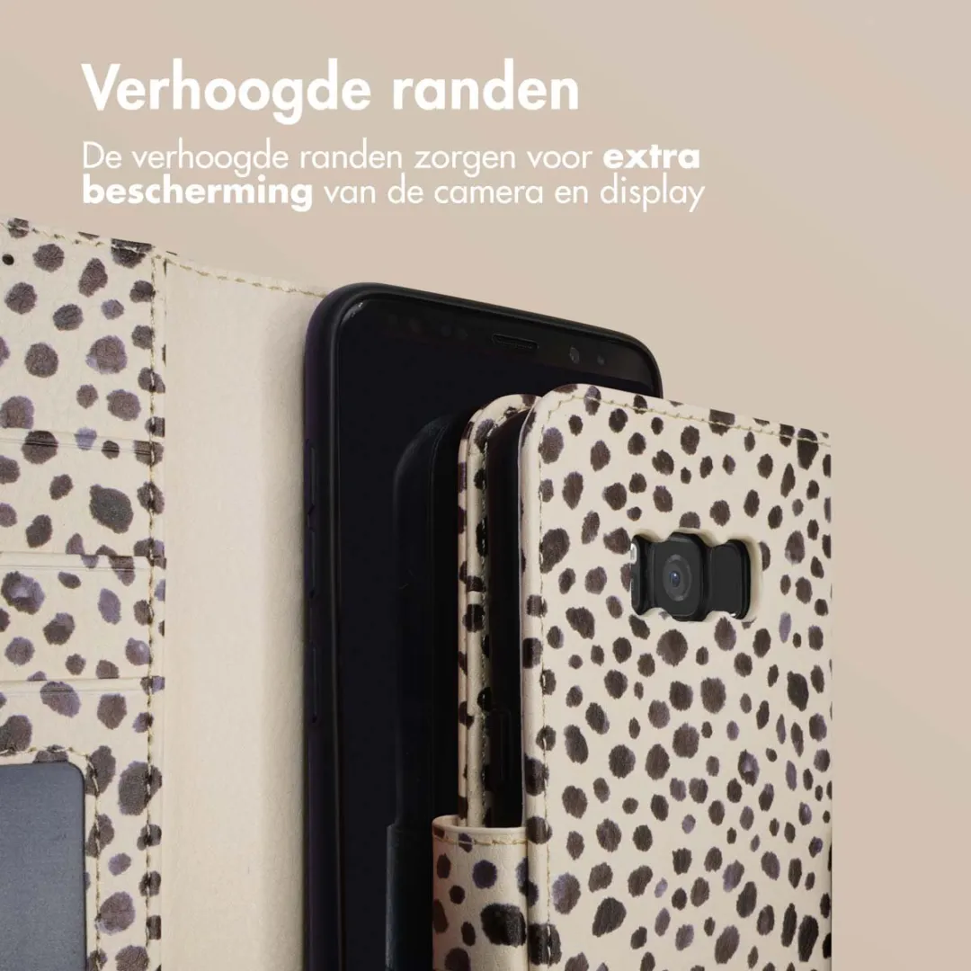 imoshiion Hoesje Samsung Galaxy S8 - 3 Pasjes - Black And White Dots