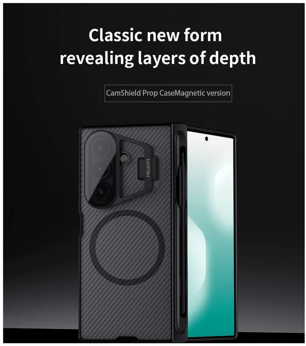 Nillkin CamShield Prop Magnetic Hoesje - Samsung Galaxy Z Fold 7 - Carbon