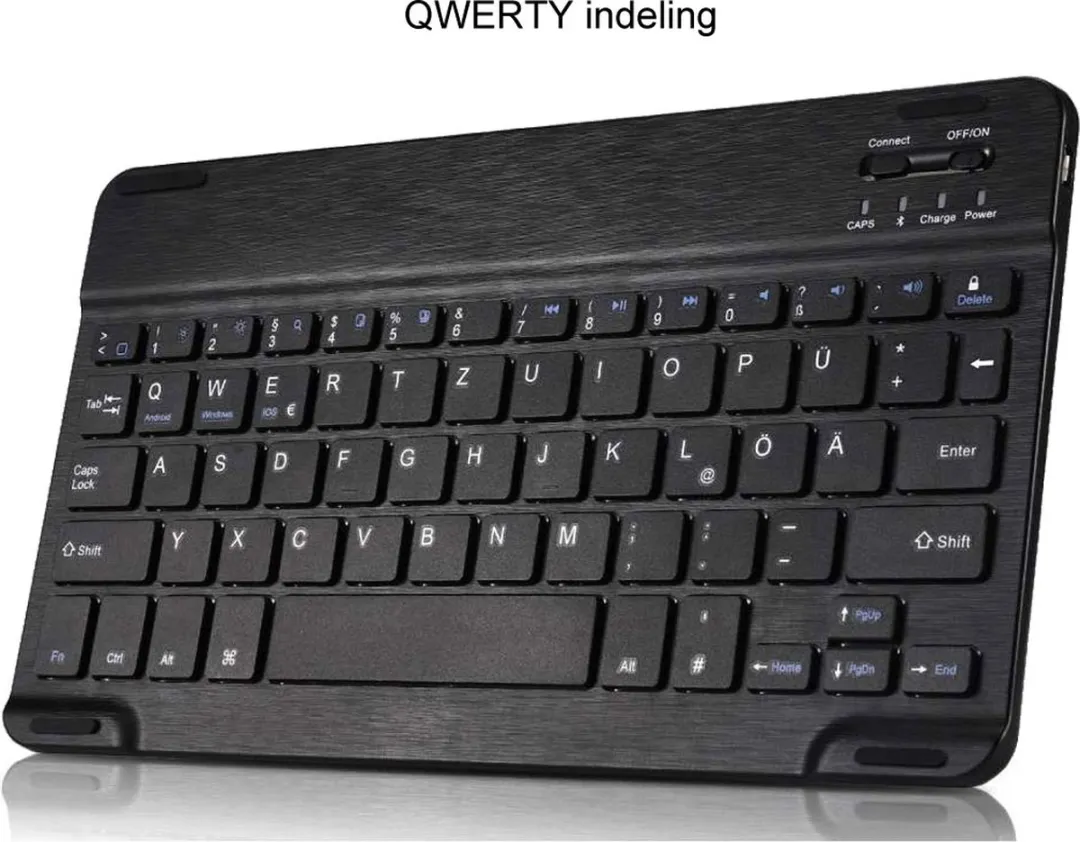 Just in Case Cazy Tablethoes met Toetsenbord 4145713 - Lenovo Tab P12 Pro - Zwart